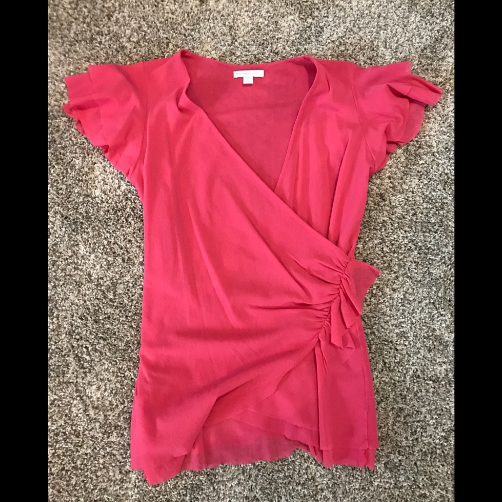 New York & Company Flutter Sleeve Top